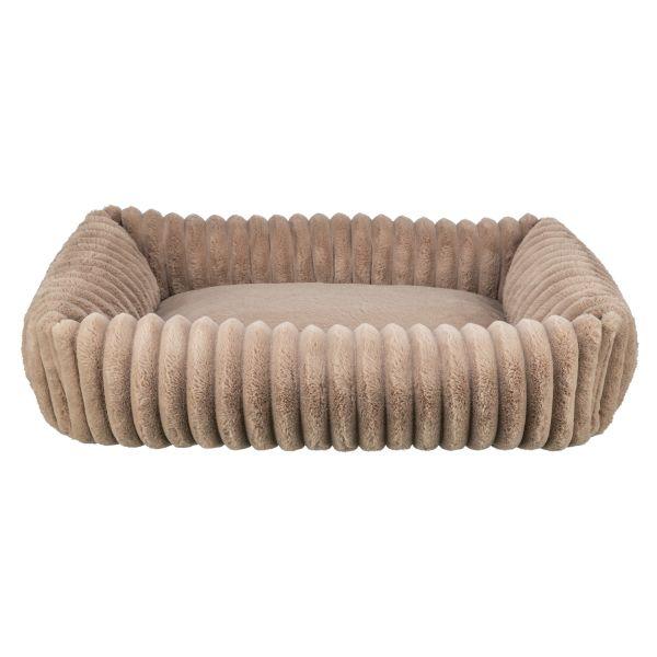 Trixie Hundekorb Lonni Ribbed Velvet Square Hellbraun