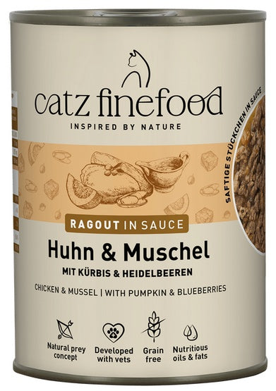 Catz Finefood Ragout in Sauce Kurczak i Omułek (N.613) puszka 380g SZKIC
