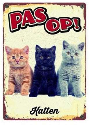 Plenty Gifts Waakbord Blik Katten