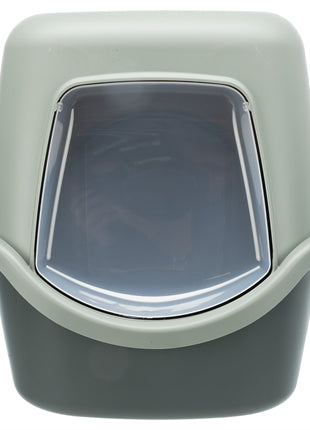 Trixie Be Eco Gerecycled Kattenbak Vico Met Kap Antraciet/Groen