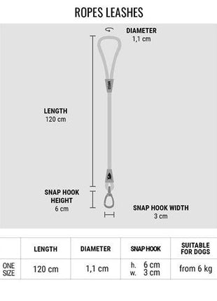 Morso Hondenriem Soft Rope Gerecycled Plum Paars