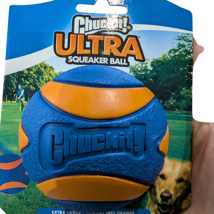 Chuckit Ultra Squeaker Ball - Nahezu unzerstörbarer Ball mit Quietscher - Verschiedene Größen