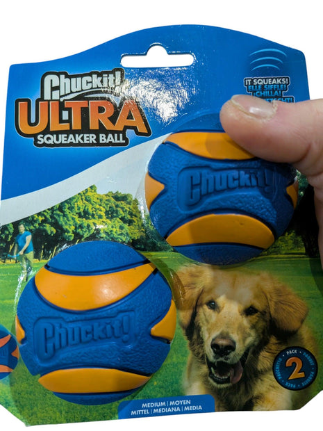 Chuckit Ultra Squeaker Ball - Nahezu unzerstörbarer Ball mit Quietscher - Verschiedene Größen