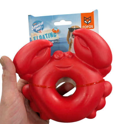 Fofos Krabbe – Schwimmendes Kauspielzeug mit Quietscher