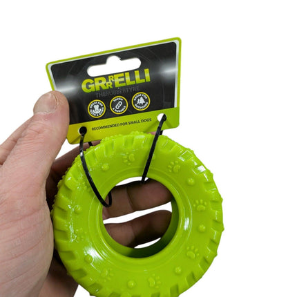 Happy Pet Grrrelli Tire Green - Lustiges Hundespielzeug aus Autoreifen