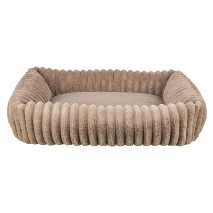 Trixie Hundekorb Lonni Ribbed Velvet Square Hellbraun