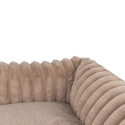 Trixie Hundekorb Lonni Ribbed Velvet Square Hellbraun
