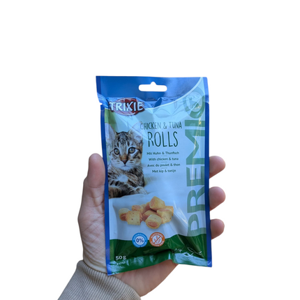 Trixie Premio Chicken &amp; Thunfischrollen für Katzen, glutenfrei