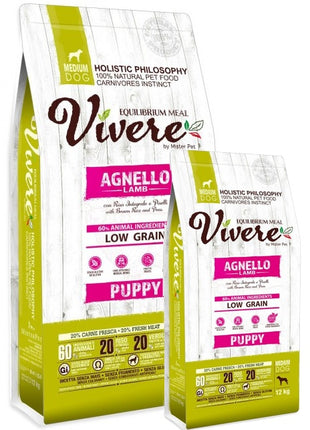 Vivere Dog Medium Puppy Lamb Monobiałkowa karma dla szczeniąt z jagnięciną 12+3kg