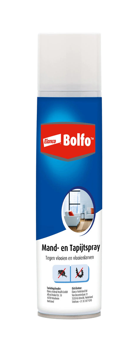 Bolfo Körbchen- & Teppichspray 400 ml – Wirksamer Schutz gegen Flöhe & Larven in der Umgebung