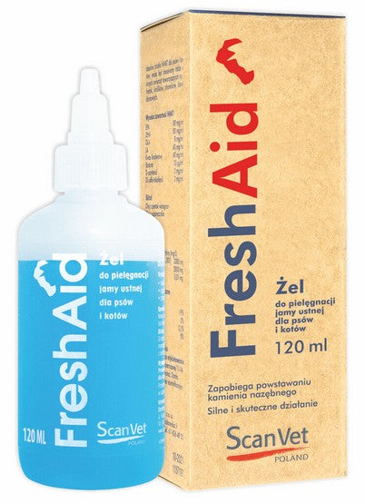 ScanVet Fresh Aid 120ml - pielęgnacja jamy ustnej psa i kota